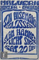 An original promotional poster for a performance by Jon Hiseman's Colosseum at the Malvern Winter