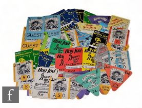 A large collection of 1980s and 1990s Bon Jovi satin and vinyl tour passes, to include backstage,