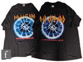 Def Leppard - Two early 1990s tour t shirts, both 1992 Adrianandalice, labelled L and XL. (2) *A