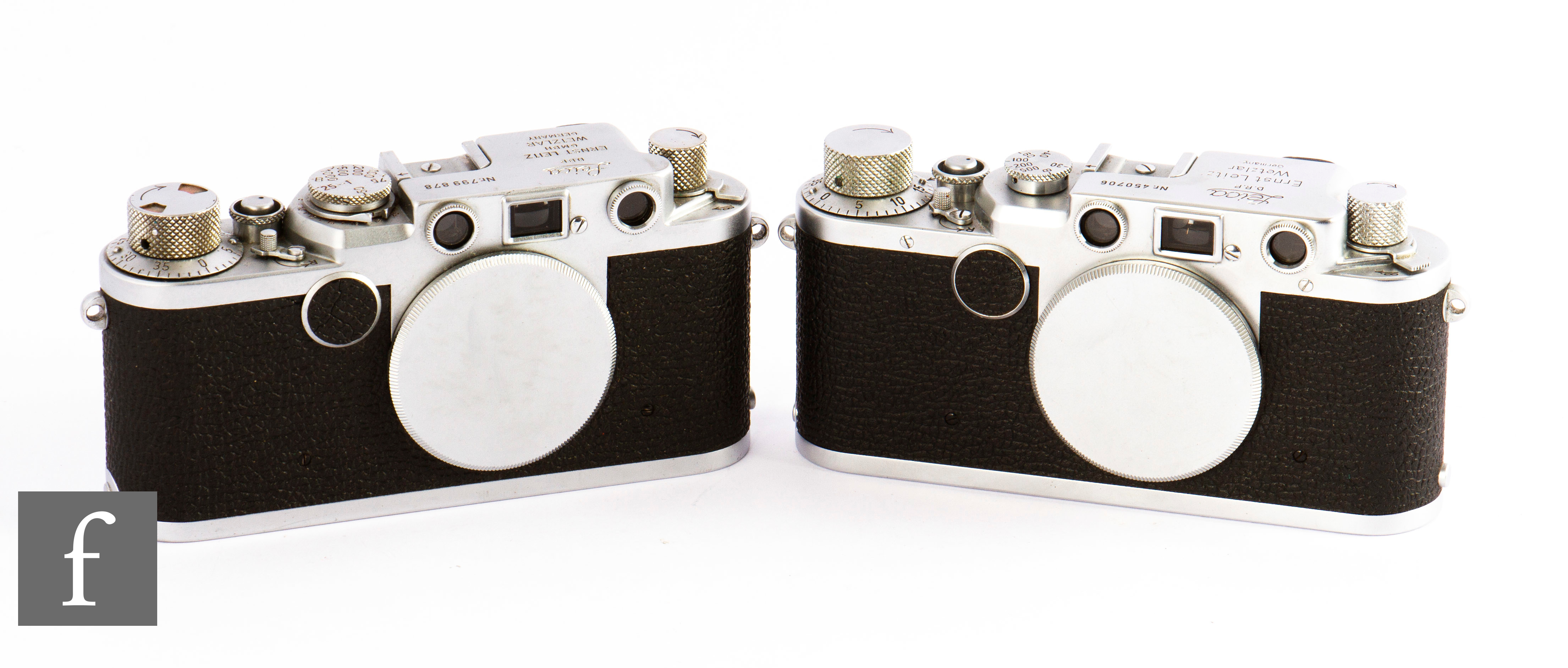 A collection of Leica camera bodies, to include a Leica III camera body, circa 1937/38, serial - Image 2 of 2