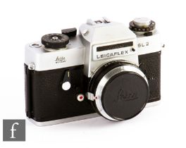 A Leica Leicaflex SL2 SLR body, 1974, chrome, serial no. 1386819.