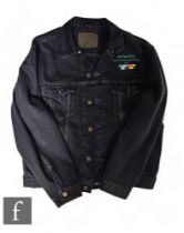 The Waterboys - A 1990 Highlands and Islands Campaign embroidered Levi's black denim jacket. *A Tour