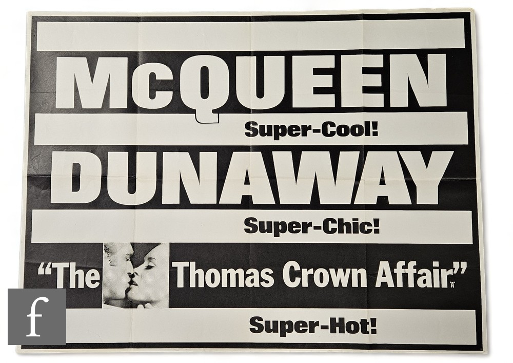 A The Thomas Crown Affair (1968) British Quad film poster, starring Steve McQueen and Faye