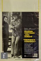 A Midnight Cowboy (1965) USA window card poster, linen backed, folded, 22 x 14 inches.