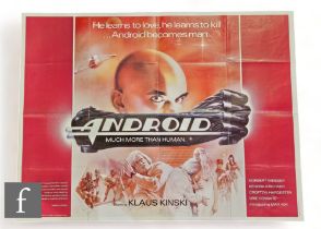 A collection of UK Quad film posters, comprising Android, The Amazing Captain Nemo, The Bubble, 2010