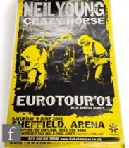 A 2001 Neil Young and Crazy Horse concert tour poster, 154 x 103cm. *A Tour Manager's Private