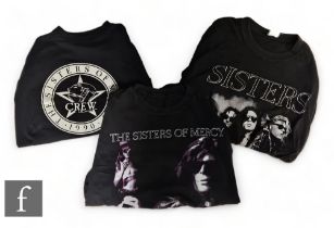 The Sisters of Mercy - Three tour and crew t shirts, for the Europe 1991 Tour Thing, November 1990