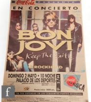 A collection of four original Bon Jovi concert/tour posters, to include 1993 Spanish Keep The