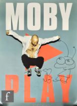 A 1999 signed Moby poster, signed lower right with small drawing, 70cm x 50cm. *A Tour Manager's