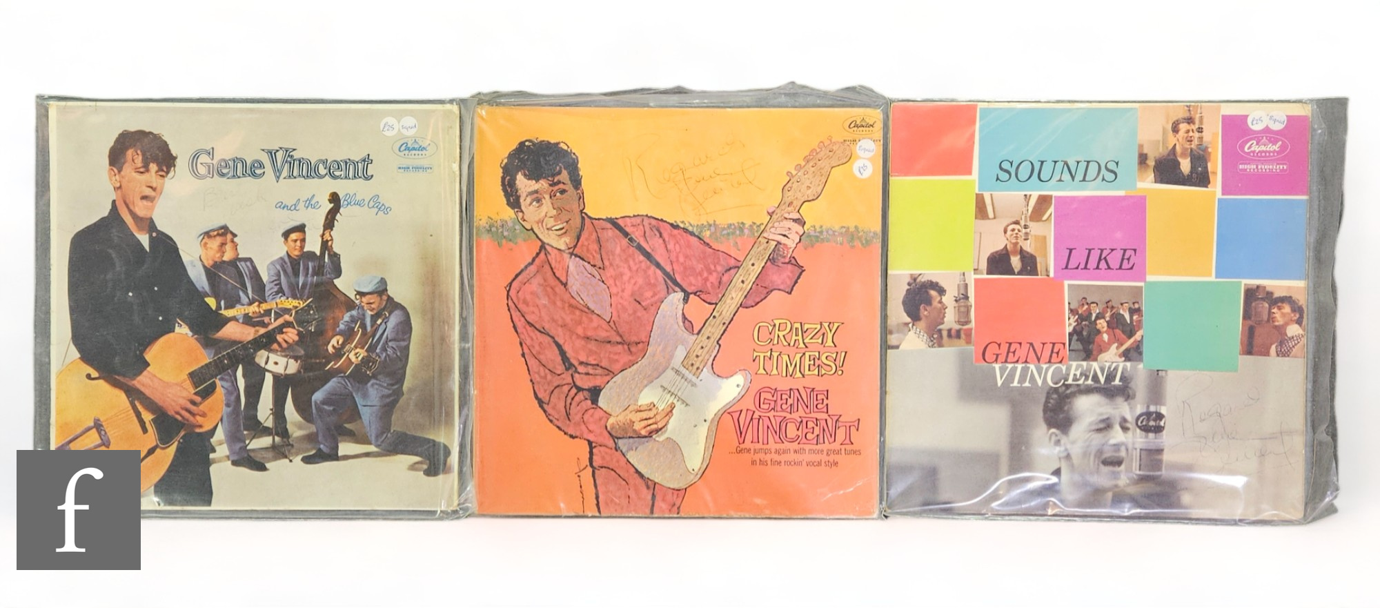 Gene Vincent - Three signed copies of albums, Sounds Like Gene Vincent, Crazy Times and Gene Vincent - Image 2 of 2