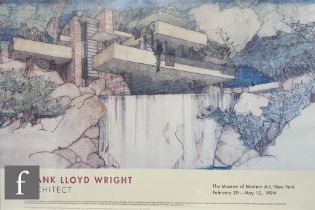 Frank Lloyd Wright - Falling Water exhibition poster for Frank Lloyd Wright: Architect, Museum of