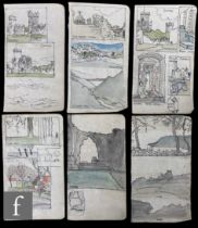 Albert Wainwright (1898-1943) - A collection of sketchbook pages, depicting landscape studies