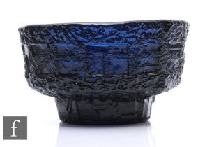 Gute Augustsson - Ruda Glasbrum - A Swedish cobalt series glass bowl designed circa 1960, with a