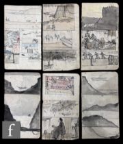Albert Wainwright (1898-1943) - A collection of sketchbook pages, depicting landscape and figurative