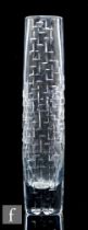 Vladimir Zahour - Podebrady Glassworks - A large clear cut crystal vase circa 1970, the swollen