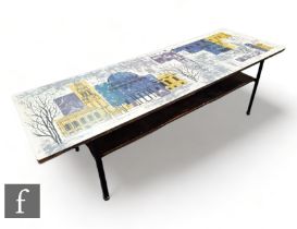 John Piper - Terence Conran London - A mid Century London Skyline two tier coffee table, retailed by