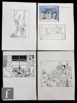 Albert Wainwright (1898-1943) - Four sketchbook pages depicting studies from the stage production