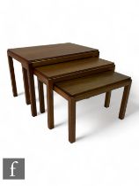 Gordon Russell Of Broadway - A nest of three tables mid Century teak occasional tables, largest
