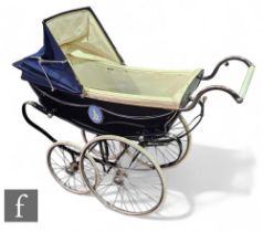 Wedgwood for Silver Cross - A 1959 Wilson Antibes pram, the 40 inch body fitted with two pale blue