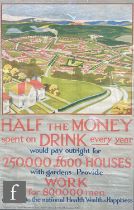 After J. Ramsay Armstrong - A Friend's Temperance Union, London poster 'Half the Money Spent on