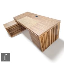 Langfords Bespoke Cabinet Makers - A contemporary design desk  of rectangular section with L form