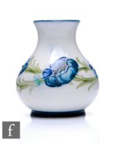 William Moorcroft  - James Macintyre & C - A Poppy on White pattern miniature vase circa 1903, of