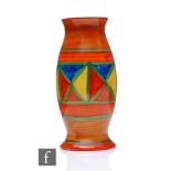 Clarice Cliff - Original Bizarre - An early shape 267 vase circa 1927, hand painted with a band of
