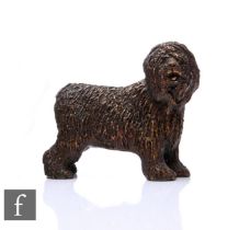 Basil Matthews - A later 20th Century cast bronze sculpture of an Old English sheep dog, signature