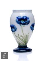 William Moorcroft - James Macintyre & Co - A miniature Poppy on White pattern vase circa 1903, of