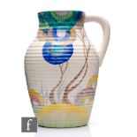 Clarice Cliff - Viscaria - A single handled Lotus jug circa 1934, hand painted with a stylised