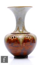 Royal Doulton - A large early 20th Century stoneware vase of low shouldered form with a tall