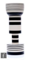 Ettore Sottsass - Bitossi - A large contemporary vase from the Memphis range, of stepped cylinder