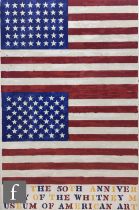 Jasper Johns (Born 1930) - The 50th Anniversary of the Whitney Museum of American Art (Double Flag),
