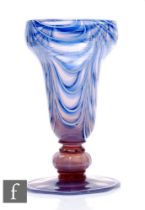 Elizabeth Graydon Stannus - Graystan - A 1930s glass vase of slender form with wide rim,
