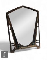 Argentor - An early 20th Century polished pewter dressing table mirror shaped rectangular form