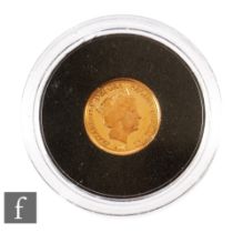 Elizabeth II - A Gibraltar 2018 gold quarter sovereign, St George and The Dragon, with certificate