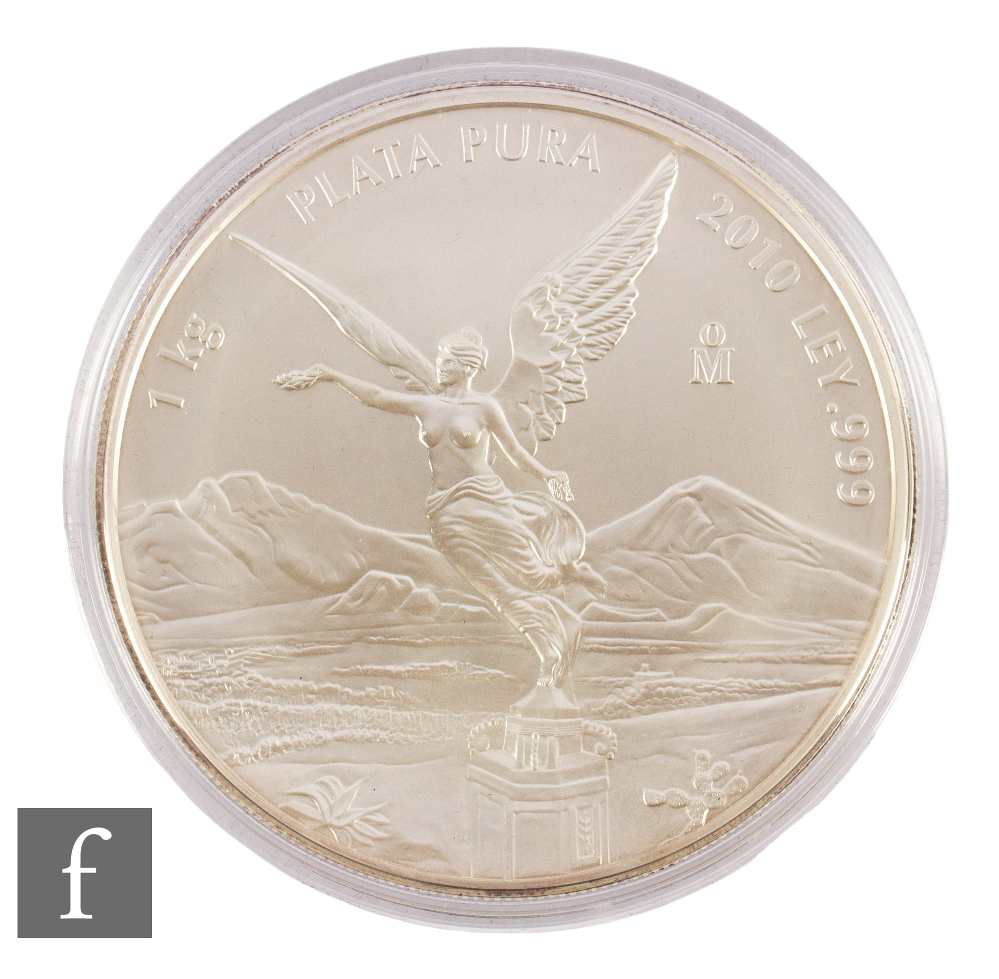Mexico - A 2010 Mexico Libertad 1kg .999 silver coin, reverse Estados Unidos Mexicanos.