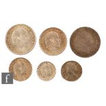 William IV to Edward VII - A 1905 Maundy money set of four, also an Anne 1713 one pence and a