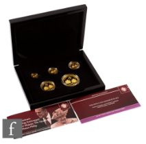 Elizabeth II - A 2017 Five Coin 22ct gold Definitive Set issued to commemorate the platinum