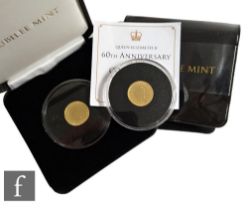 Elizabeth II - Two Tristan Da Cunha 9ct gold coins to commemorate the Queen's 88th birthday and