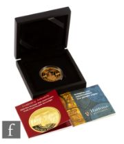 Elizabeth II - A 2020 22ct gold pre-decimal 50th Anniversary gold proof double sovereign with