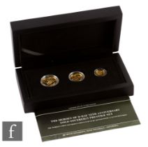 Elizabeth II - An East Caribbean States three gold coin set, sovereign, half sovereign and quarter