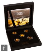 Elizabeth II - A Queen Elizabeth II Five Portraits sovereign set with certificate, cased and with