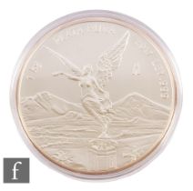 Mexico - A 2017 Mexico Libertad 1kg .999 silver coin, reverse Estados Unidos Mexicanos.