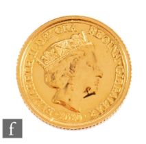 Elizabeth II - A Gibraltar 2020 gold quarter sovereign, Sir Winston Churchill, with certificate