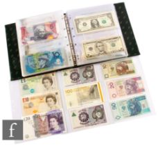 Banknotes - An album of 20th Century British and European banknotes, also Turkish notes and some Far