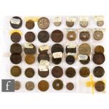 Various - A small collection of 18th and 19th Century copper workhouse and tavern tokens, also world