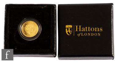 Elizabeth II - An Alderney gold quarter sovereign to commemorate VE-Day 75 years, no certificate,