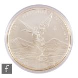 Mexico - A 2011 Mexico Libertad 1kg .999 silver coin, reverse Estados Unidos Mexicanos.