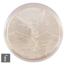 Mexico - A 2011 Mexico Libertad 1kg .999 silver coin, reverse Estados Unidos Mexicanos.